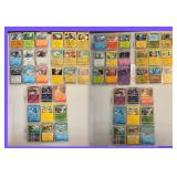 Lot of 54 Assorted Colored Pokemon Cards