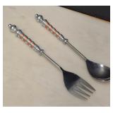 Unique Brushed Metal Serving Utensils