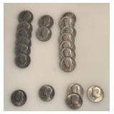 Lot of 20 - AU / BU - 1970s Kennedy Half Dollars