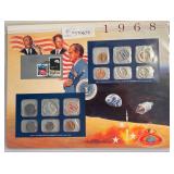 1968 - Uncirculated Silver Mint Set and Stamps