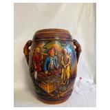 Vintage Norleans Japan Pirate Themed Ceramic Barrel Container