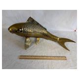 Vintage Brass Koi Fish Sculpture