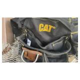 CAT Tool Belt, Busy Pockets Bucket Organizer, and Leather Nail Bag Lot - Grand Rapids Off-Site
