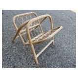 Vintage Mid-Century Rattan and Bamboo Magazine Rack
