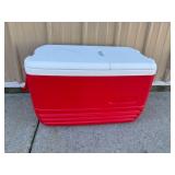Red and White Igloo Cooler
