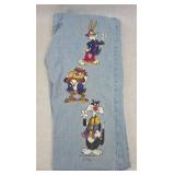 Vintage Jerry Leigh Looney Tunes High-Waisted Light Wash Jeans Size 11