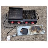 Royal Gourmet 4-Burner Portable Tabletop Propane Grill & Griddle Combo - Tailgate / Camping