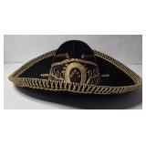Vintage Black/Gold Sombrero from Mexico