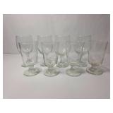2 Sets of Clear Glassware - Water Goblets and Wine Glasses