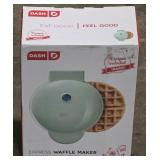 NEW Mint Green Dash Express Waffle Maker