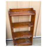 Wood Bookshelf, 4 Shelf with Scalloped Sides