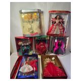Collection of Happy Holidays Barbies and More