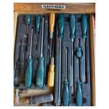 S-K Tools Screwdriver Lot in Trays, Phillips & Slotted