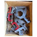 Enco Kant-Twist Style Cantilever Clamps with Assorted C-Clamps, Machinist Clamp Lot