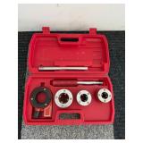 4-Piece Ratcheting Pipe Threader Die Set 1/2", 3/4" & 1" with Handle & Case - Howard City Off-Site