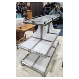 Three Tier Metal Shelf Approx 4 Feet Long - Estate Sales Warehouse (GR)