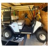 E-Z-GO Gas Golf Cart with Rear Utility Bed, Roof & Off-Road Tires -Keys Included - Howard City...