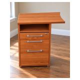3-Drawer Office Pedestal/File Cabinet with an Extended Upper Top Shelf