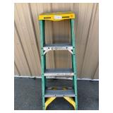 Fiberglass Step Ladder, 225 lb Type II, Yellow Molded Top