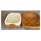 Heritage Mint Ltd. Canadian Maple Woven Wood Basket Pair with Liner - Howard City Off-Site