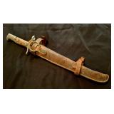 U.S. 1898 Krag Jorgensen Uncut 16 Inch Bayonet Rare M1912 Cavalry Picket Pin Leather Case Blade LN