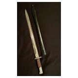 Antique 1892 Swiss Model 1889 Schmidt-Rubin Bayonet With Steel Scabbard