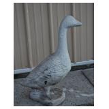 Cement Goose Lawn Ornament - Ready to Dress Up for the Holidays