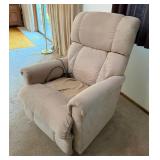 Beige Upholstered Electric Power Lift Recliner Chair with Remote Control - Lake Odessa Off-Site