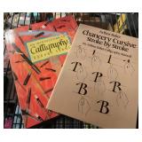 2 Vintage Calligraphy Books George Evans & Arthur Baker Lettering Penmanship Manuals - Potterville