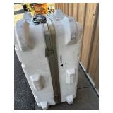 Heavy Duty White Plastic Shipping Crate with Handles & Latches