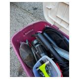 Misc Garage Items Lot in Tote