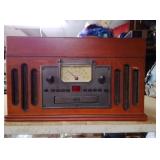 Retro Crosley Musician Center With Turntable, CD, Cassette, And Bluetooth In A Classic Wood Design - Potterville