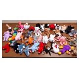 40 Vintage TY Beanie Babies Plush Stuffed Animals Mixed Lot Many With Original Tags - Potterville
