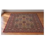 Persian-Style Low-Pile Multicolor Rug
