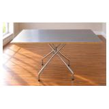 Foldable Table - Metal Legs with Wood Top