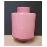 IVV Pink Overlay Glass Vase - 8.5" Tall