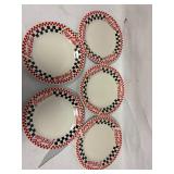 5 Retro Coca-Cola Ceramic Plates by Gibson