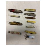 11 Count Mini Pocket Knives Collection