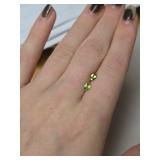 Pair of Faceted Peridot - 0.9ct Total