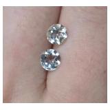 Pair of Faceted White Topaz - 1.66ct