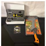 Fiskars Billhook Tool and Lighted Screwdriver and Universal Wrench Set
