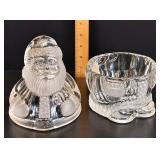 Vintage Gorham Crystal "Holiday Traditions" 9.25" Santa Claus Candy And Treat Jar - Potterville