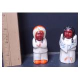 Vintage 1950s Hand-Painted Native American Ceramic Salt And Pepper Shakers Made In Japan - Potterville