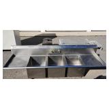 3 Basin Commercial Stainless Steel Sink