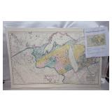 Historical Reproduction of the Map of the Territories of Michigan and Ouisconsin