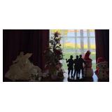 Assorted Christmas Holiday Decorations - Crocheted Snowmen, Tree, Angel & Figurines - Lake Odessa Off-Site
