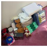 Assorted Household Decor, Bedding, Pillows, Blankets & Collectibles - Large Group Lot - Lake Odessa Off-Site