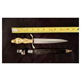 Korium The Maiden West German Naked Lady Dagger With Leather Sheath
