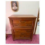 Traditional Wood Four-Drawer Chest of Drawers Dresser with Decorative Metal Pulls - Lake Odessa Off-Site