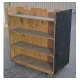 Double Sided Wood Shelving on Wheels (2 of 2)